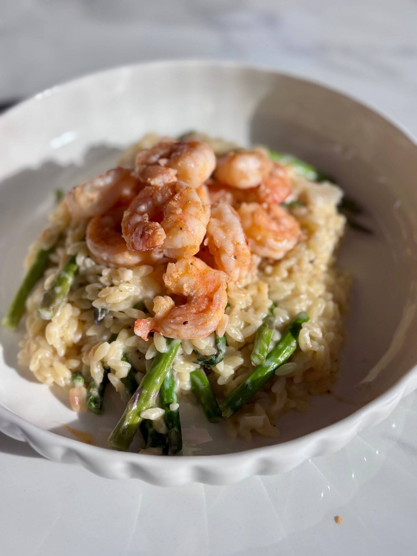 Read more about the article Lemon Parmesan Orzo with Shrimp – Easy but Elegant, Done in About 30 Minutes