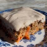 Carrot Cake Baked Oatmeal with Spiced Cream Cheese Icing
