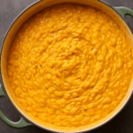 Creamy Butternut Squash Orzo with Crispy Chicken Thighs