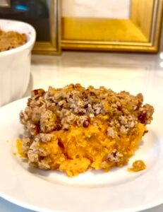 Read more about the article Sweet Potato Casserole with Pecan Crumble (aka the “Marry Me” Sweet Potato Casserole)